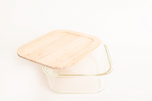Load image into Gallery viewer, Extra Large Glass Food Storage Container with Bamboo Lid
